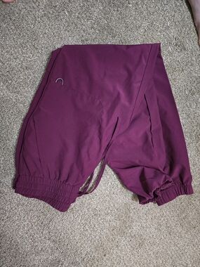 Plum Burgundy Scrub Jogger Pants